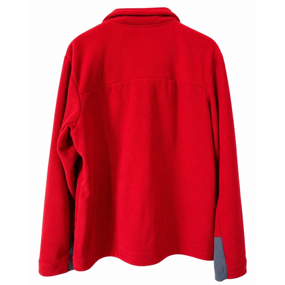 The North Face Fleece Jacket Mens Large Red Excellent Full Zip C738 Contrast - Picture 3 of 14